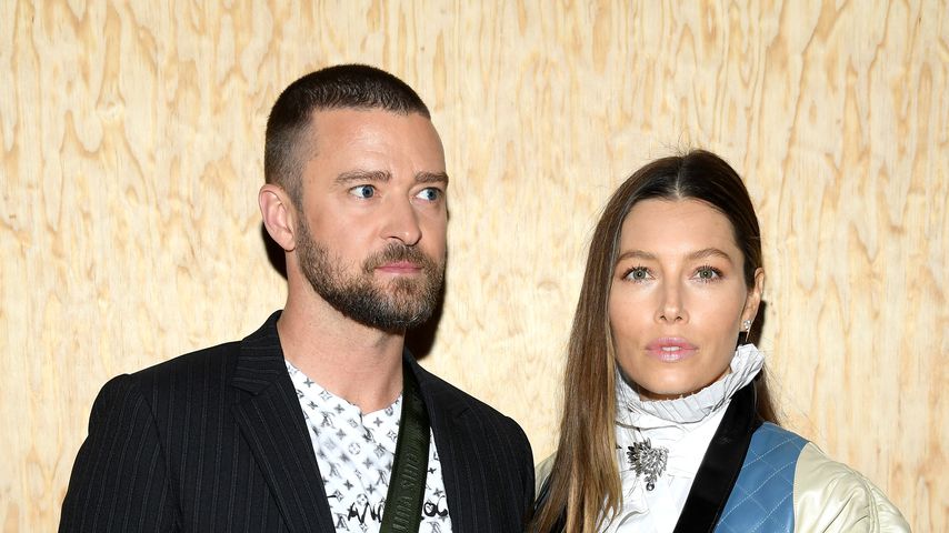 Justin Timberlake und Jessica Biel bei der Paris Fashion Show 2020