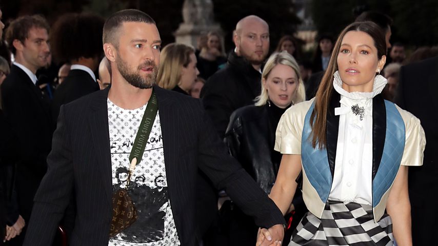 Justin Timberlake und Jessica Biel bei der Louis-Vuitton-Show in Paris 2019