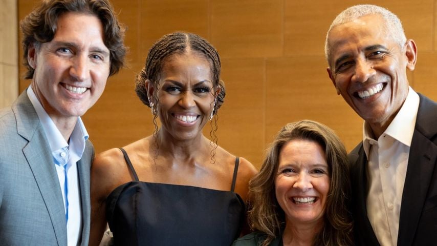 Justin Trudeau beim Treffen mit den Obamas