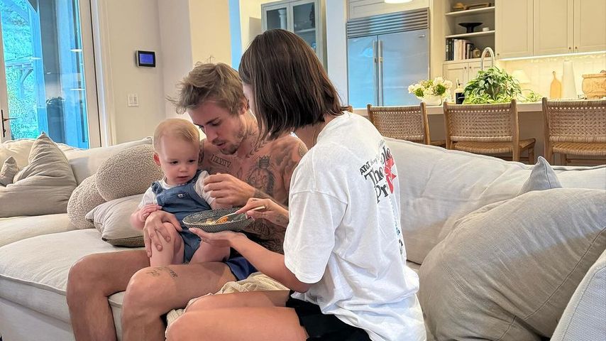 Justin und Hailey Bieber mit Kind