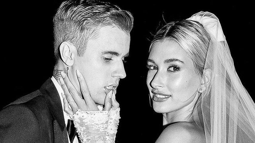 Justin und Hailey Bieber bei ihrer Hochzeit im Jahr 2018