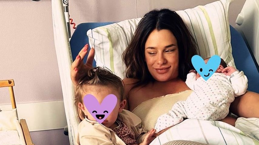 Justine Dippl und ihre beiden Kinder im Juni 2024