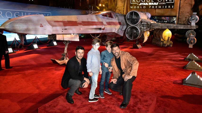 Jwan Yosef und Ricky Martin mit ihren Zwillingen im Dezember 2016