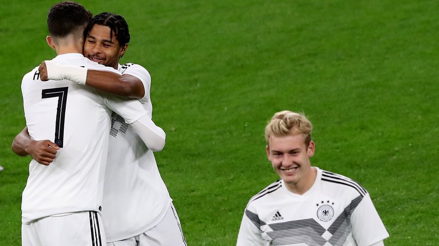Kai Havertz, Serge Gnabry und Julian Brandt beim Spiel Deutschland gegen Argentinien