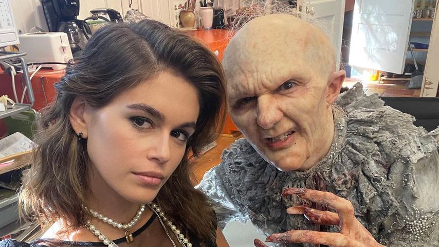 Kaia Gerber am Set von "American Horror Stories"