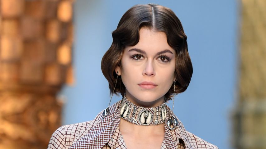 Kaia Gerber auf dem Laufsteg für Chloé, 2020