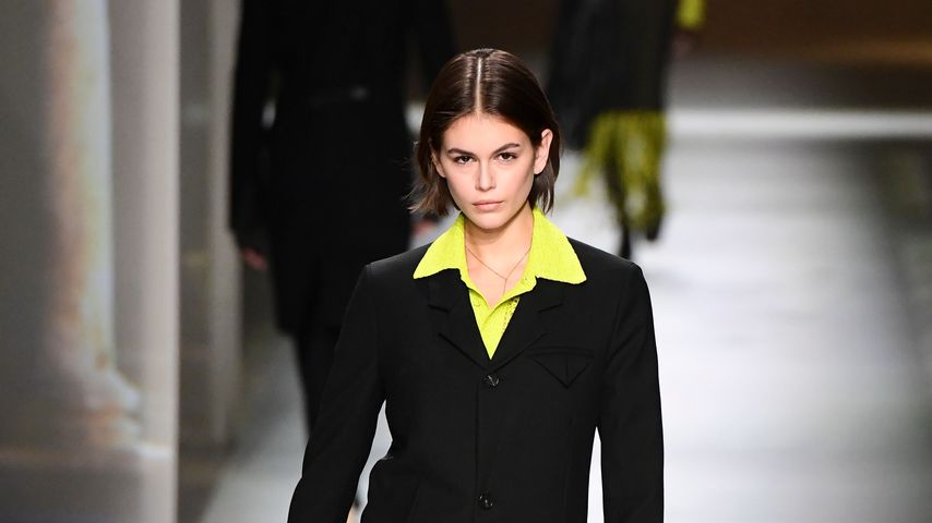 Kaia Gerber auf einer Fashionshow, 2020