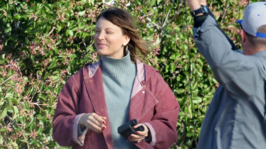 Kaley Cuoco bei den Dreharbeiten zu ihrer neuen Serie