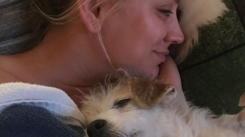 Kaley Cuoco und ihre Hündin Ruby