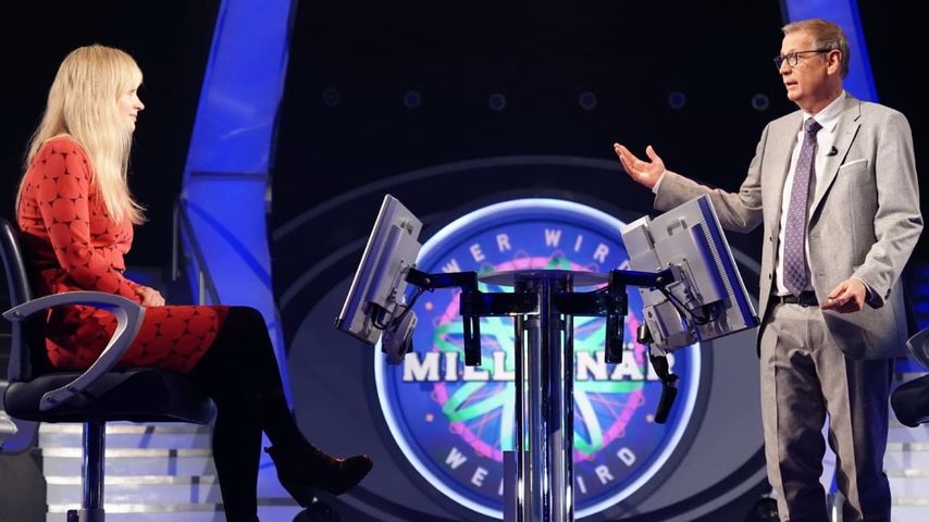 Kandidatin Petra Lehner und Günther Jauch bei "Wer wird Millionär?"