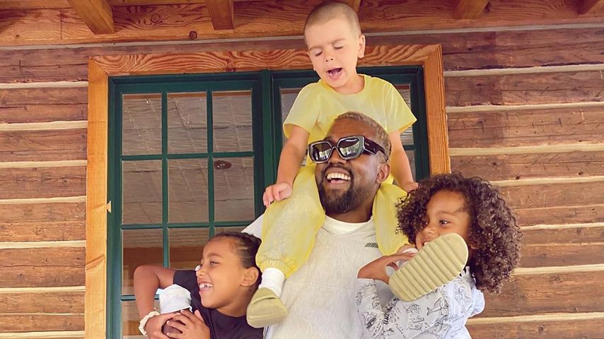 Während Kims Rom-Reise: Kanye West urlaubt mit den Kindern!