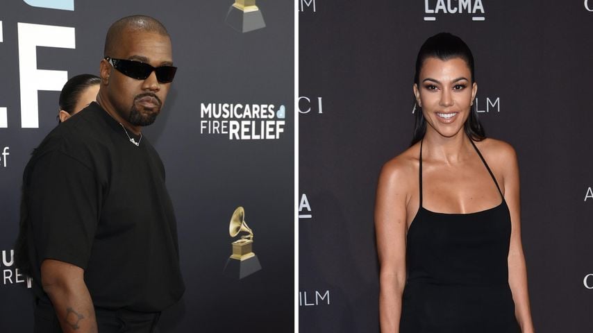 Collage: Kanye West und Kourtney Kardashian