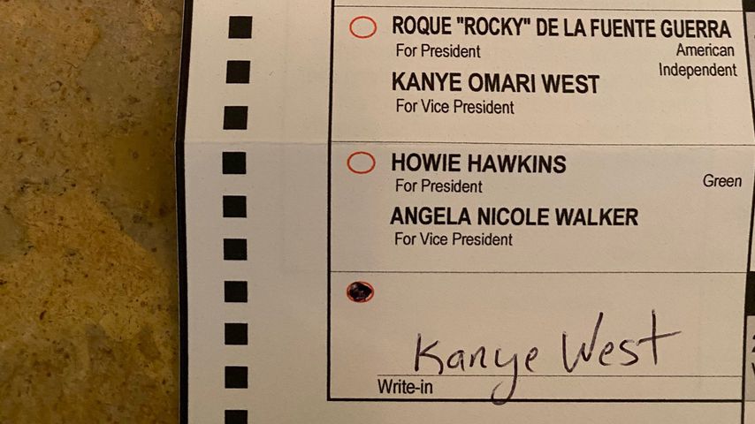 Kanye Wests Wahlzettel