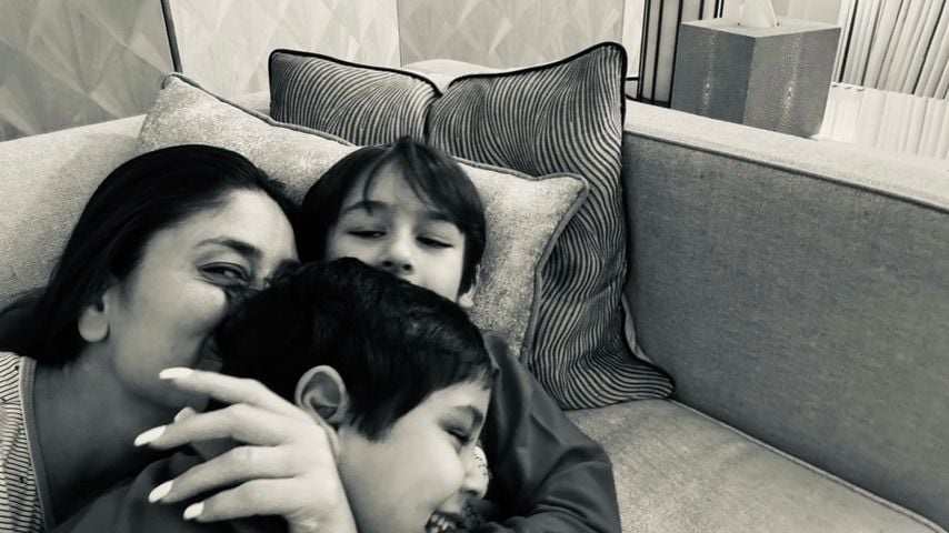 Kareena Kapoor mit ihren Kindern Jeh und Taimur, Dezember 2024