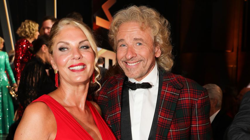 Karina Mroß und Moderator Thomas Gottschalk, 2019 in Baden-Baden