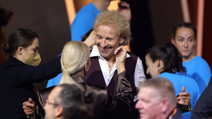 Karina Mroß und Thomas Gottschalk bei "Wetten, dass..?" im November 2021