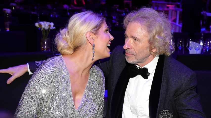 Karina Mroß und Thomas Gottschalk beim Ball des Sports 2020 in Wiesbaden