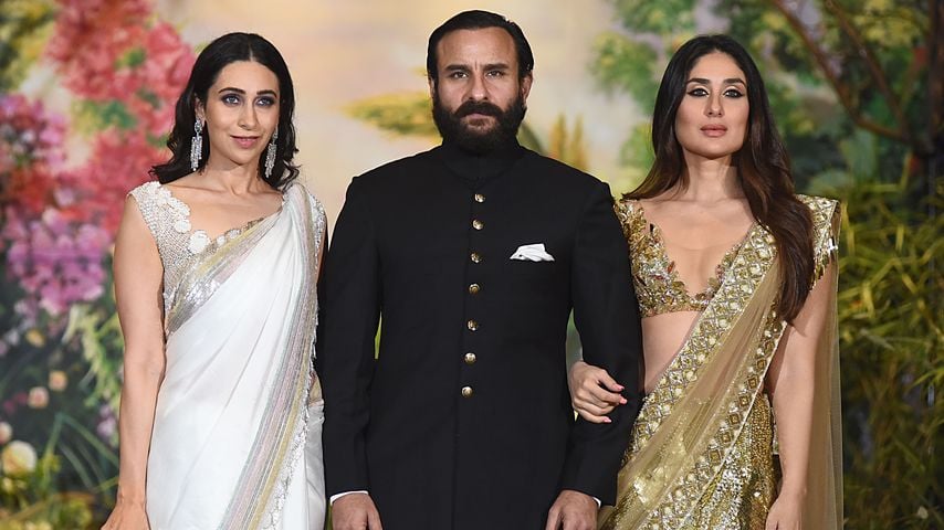 Karisma Kapoor, Saif Ali Khan und Kareena Kapoor, Mai 2018