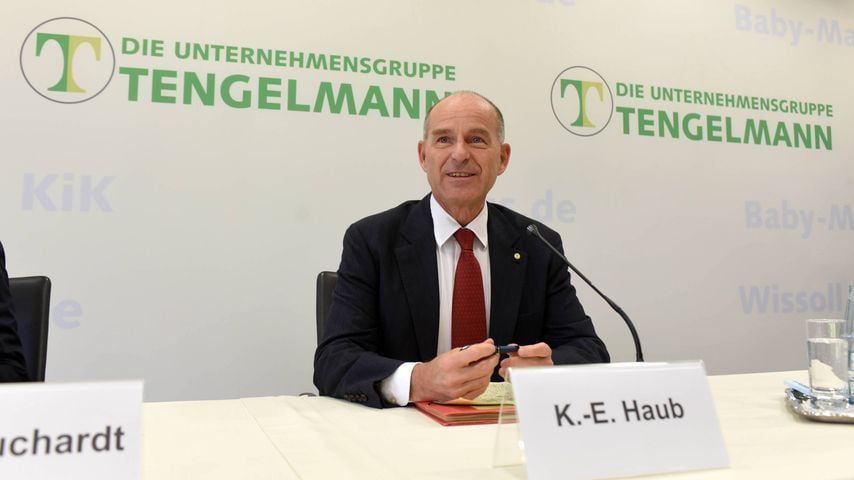 Karl-Erivan W. Haub bei der Bilanz-Pressekonferenz der Unternehmensgruppe Tengelmann in Mülheim an der Ruhr, 07.07.2016