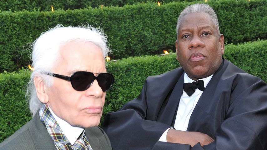 Karl Lagerfeld und André Leon Talley im Mai 2012 in Versailles