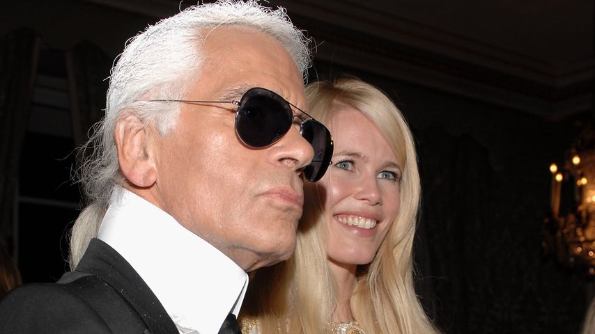 Karl Lagerfeld und Claudia Schiffer im November 2006
