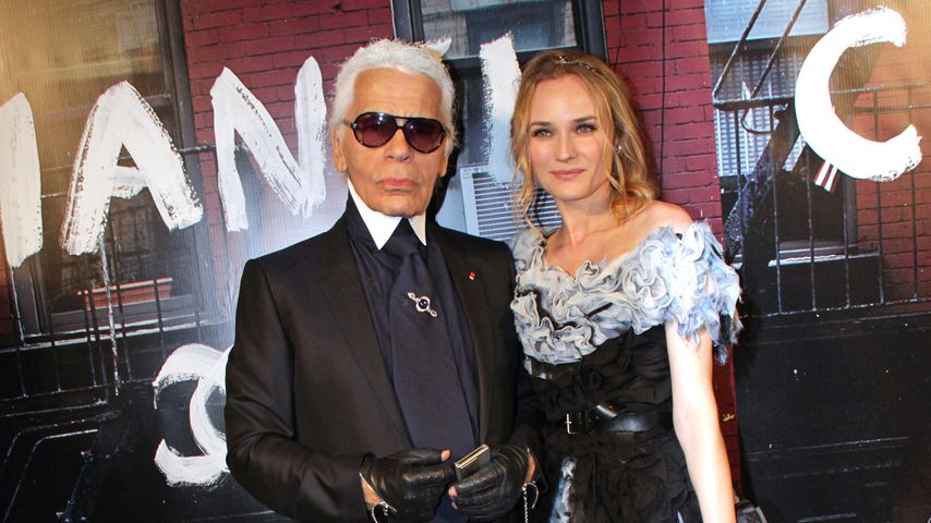 Karl Lagerfeld und Diane Kruger im September 2010 in New York