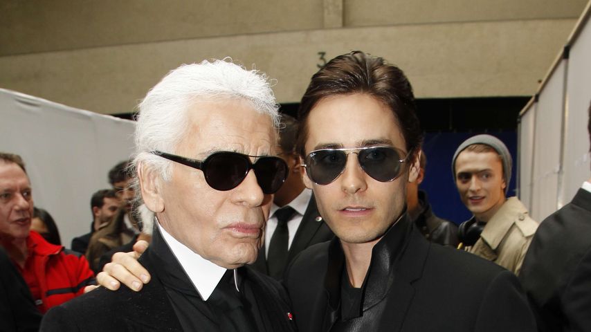 Karl Lagerfeld und Jared Leto bei der Pariser Fashion Week 2012