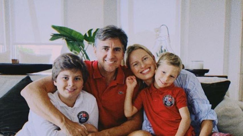 Karolina Kurkova mit ihrem Mann und ihren zwei Söhnen im Juni 2020 in Miami