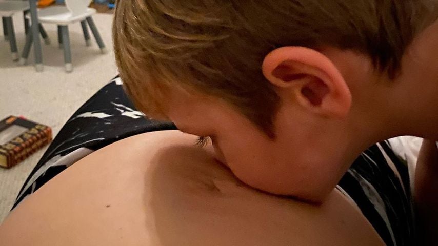 Karolina Kurkova und ihr Sohn Noah Lee