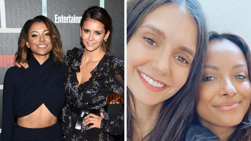 Collage: Kat Graham und Nina Dobrev in 2014 und 2021