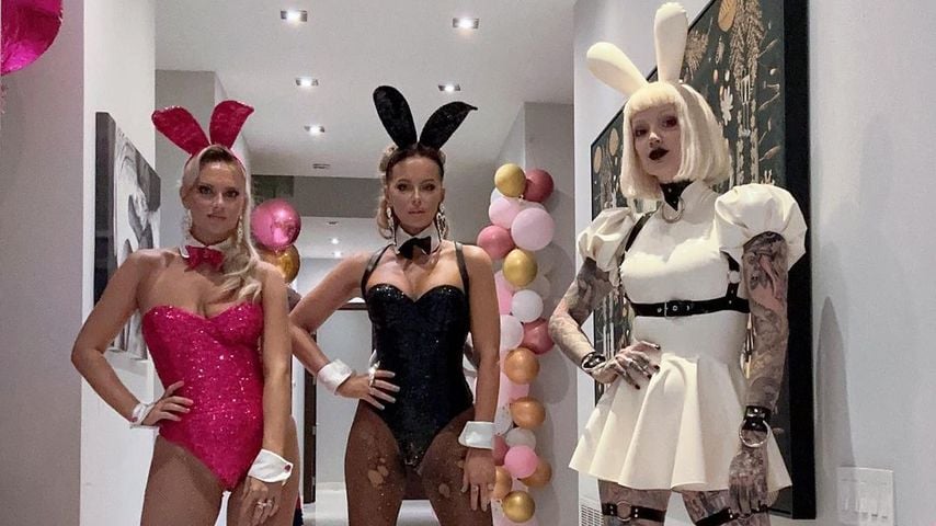 Kate Beckinsale mit zwei Freundinnen im Juli 2023