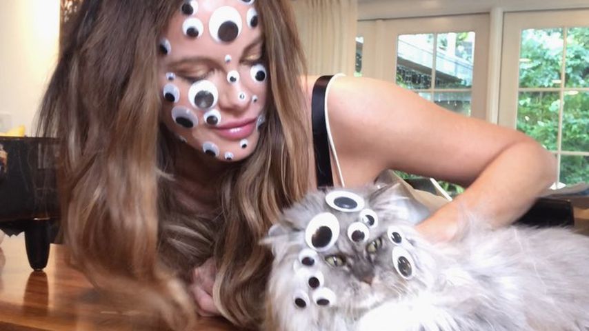 Kate Beckinsale und ihre Katze im Juni 2020