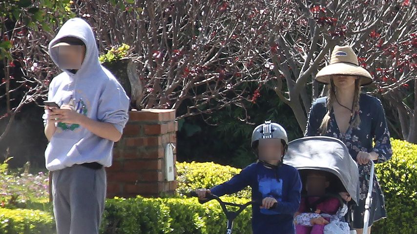 Kate Hudson mit ihren Kindern in Los Angeles im März 2020