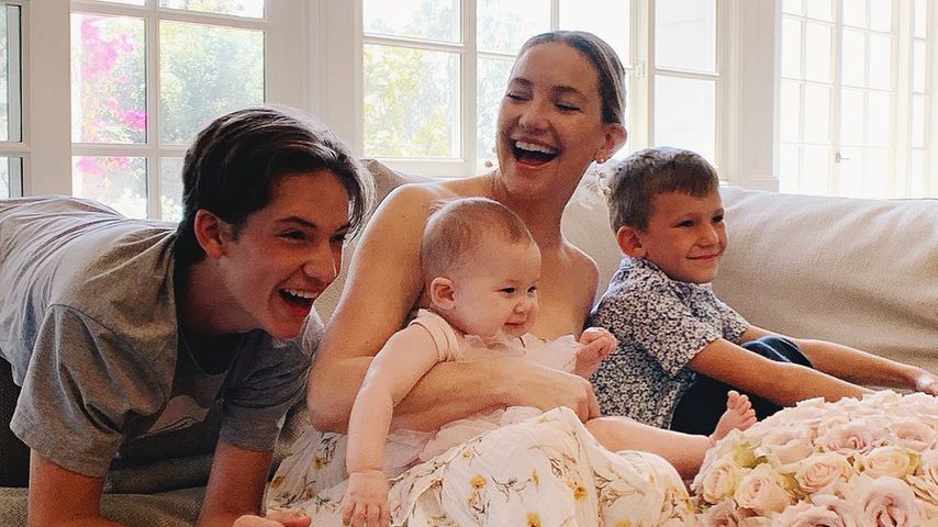 Kate Hudson mit ihren Kindern Ryder, Rani und Bingham