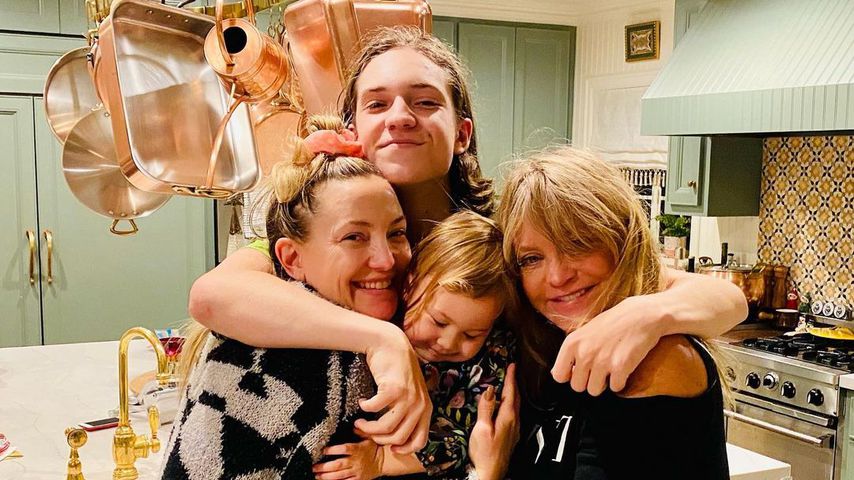 Kate Hudson mit ihrer Mutter Goldie Hawn und ihren Kindern Ryder und Rani