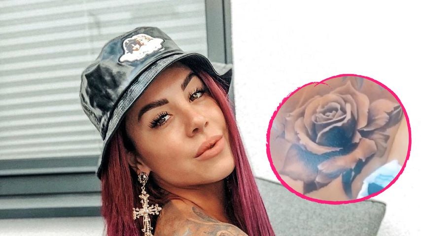 Rose mit Dornen: Kate Merlan hat ein Tattoo im Intimbereich