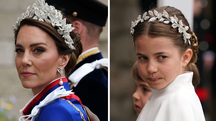 Prinzessin Kate und Charlotte im Partnerlook bei der Krönung