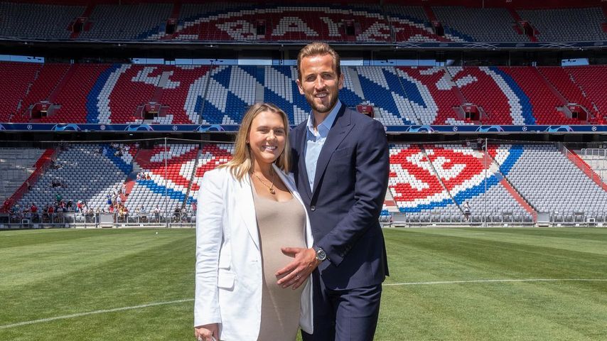 Kate und Harry Kane in der Allianz Arena