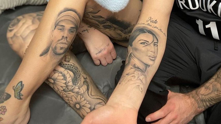 Kate und Jakub Merlans Partnertattoos