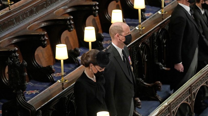 Kate und William bei der Beisetzung von Prinz Philip