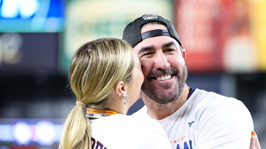 Kate Upton und Justin Verlander bei einem Baseballspiel