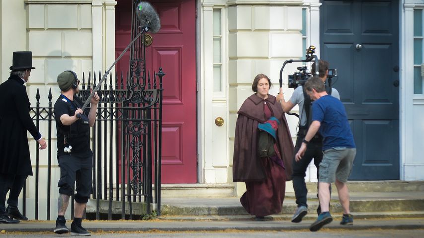 Kate Winslet am Set des Films "Ammonite"