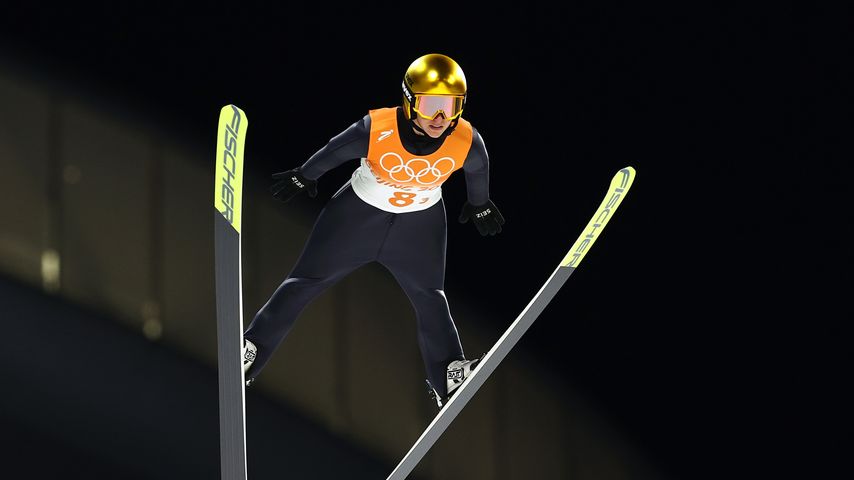 Katharina Althaus im Februar 2022 in China