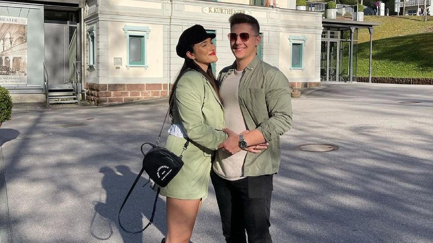 Influencerin Katharina Damm mit ihrem Mann Leo