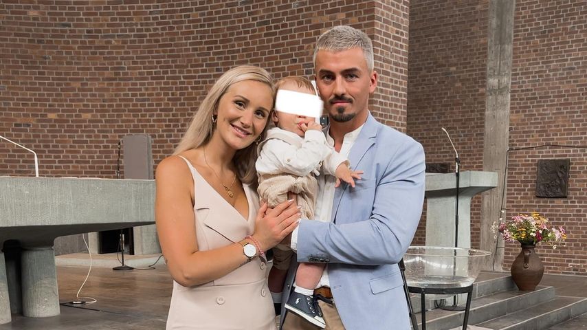 Katharina Wagener und Kevin Yanik mit ihrem Sohn Leonardo im Juni 2022 in Soest