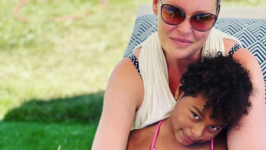 Katherine Heigl mit ihrem Sohn und ihrer Tochter im Juli 2022
