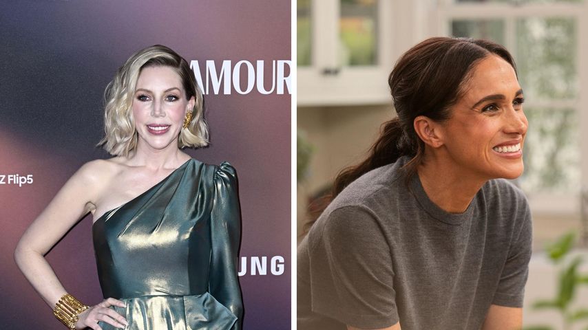 Collage: Katherine Ryan und Herzogin Meghan