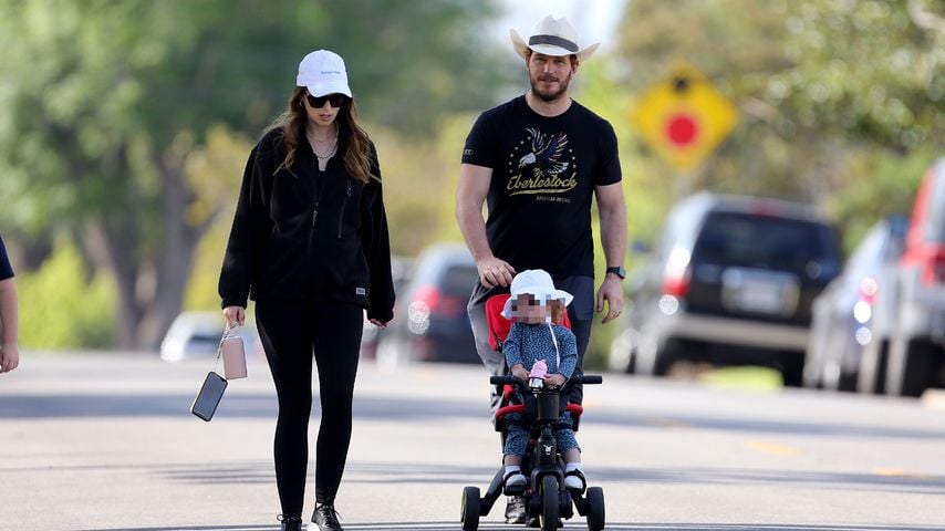 Katherine Schwarzenegger und Chris Pratt mit ihrer Tochter Lyla, April 2022