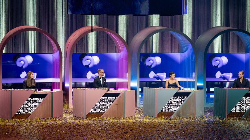 Kathrin Bauerfeind, Joko Winterscheidt, Lena Meyer-Landrut und Simon bei "Wer stiehlt mir die Show?"