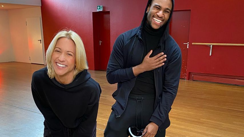Kathrin Menzinger und Tijan Njie beim "Let's Dance"-Training